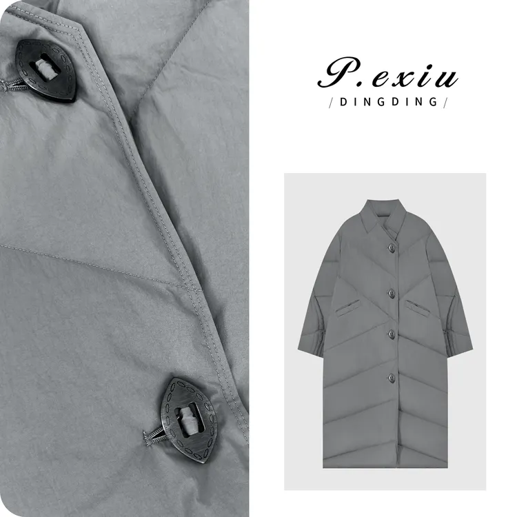 【雪域大暖被】进口白鹅绒蓬松保暖长款羽绒服MJ105