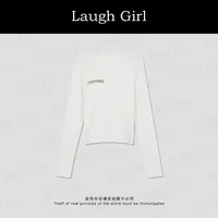 楚楚君 Laugh girl【女团同款】圆领极简风明走线长袖T恤TL531016J