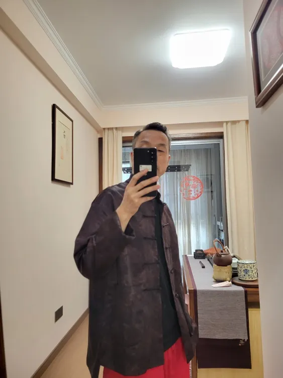 三哥手工；“沉香”复古新中式立领外套时尚休闲百搭上衣