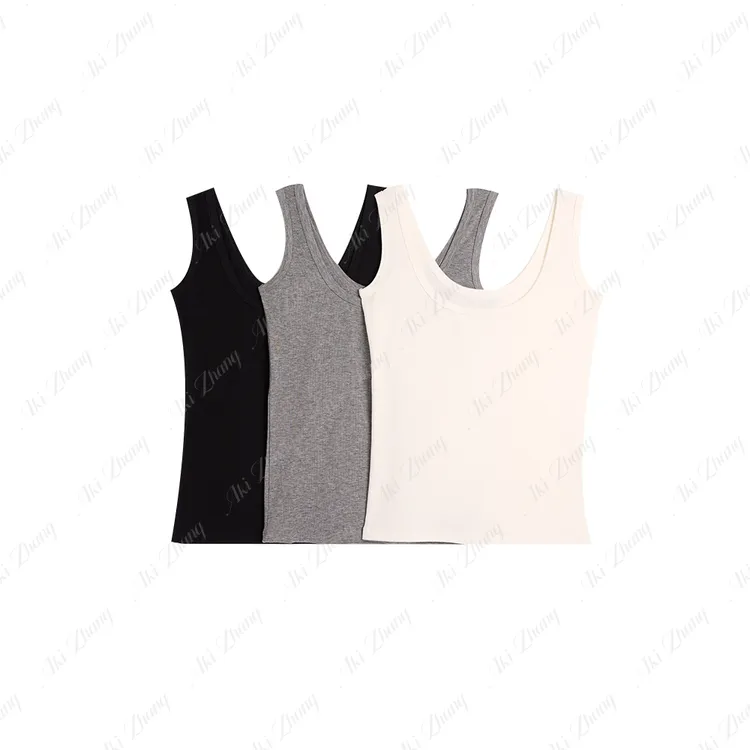 「副乳拜拜」AKIZHANG天丝羊毛内搭外穿遮副乳纯色亲肤工字背心女装