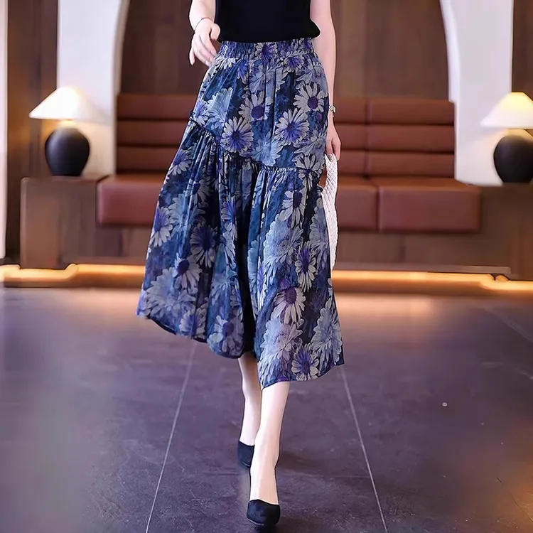 显瘦梨型身材半身裙女2025半裙中长款裙子高腰爆款新款大摆裙伞裙