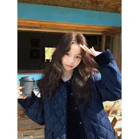 张贝贝 小香Denim 全棉+90 白鸭绒 菱格绗缝牛仔羽绒服