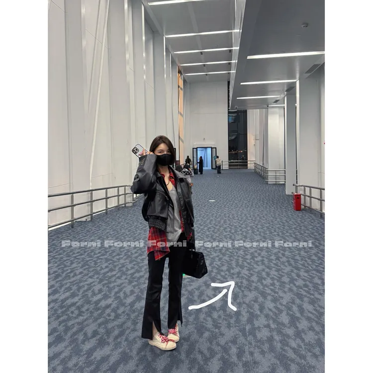 FORNI 嬉皮爵士 秋冬长款修身微辣裤子复古环保PU皮高腰皮裤女