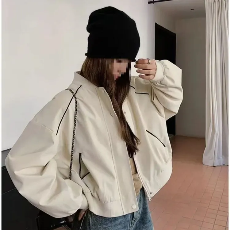 春装女款年新款开春夹克棒球服日系圆领春秋短外套