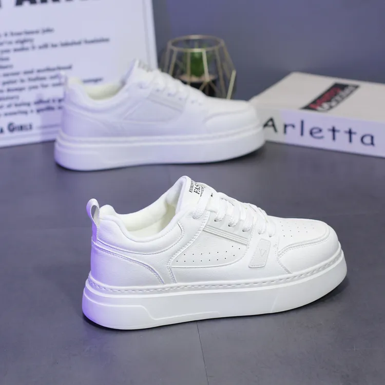 秋冬款男士加绒小白鞋厚底休闲鞋学生百搭潮流运动鞋保暖棉鞋板鞋