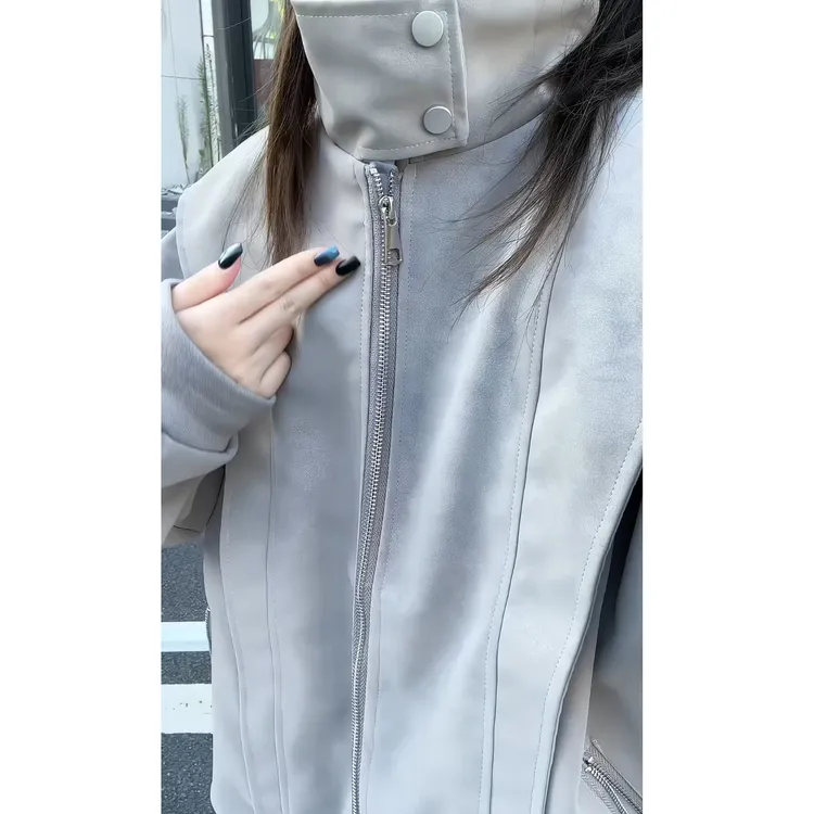 美拉德水洗皮衣夹克男秋季美式复古棒球服外套潮牌痞帅大码外衣服