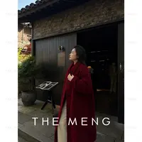 THE MENG【跨年夜】马海毛极细美丽诺羊毛长毛毛呢大衣#M243K0121