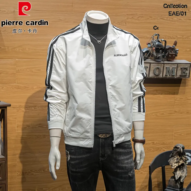 皮尔卡丹秋冬新款男士外套百搭时尚帅气工装商务休闲夹克高级感潮