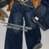 邹先森0865-28早秋款上新显瘦女牛仔美式弯刀裤水洗
