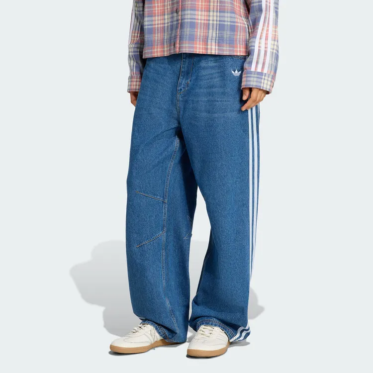 adidas Originals阿迪三叶草女子BAGGY DENIM牛仔长裤KC6278