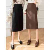 【夏央工厂店】016XS#2025夏款西装半身裙西装面料后开叉【裙长72cm】