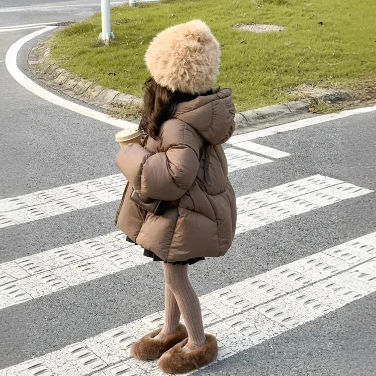 童泰童装儿童中长款服服洋气加厚女童宝宝棉服外套冬季韩版棉袄