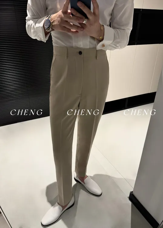 「程程的试衣间」秋冬新品轻奢时尚百搭西裤韩版休闲直筒垂感长裤男