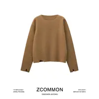 Z common设计感气质套头毛衣高密度全羊毛时尚洋气针织2305057