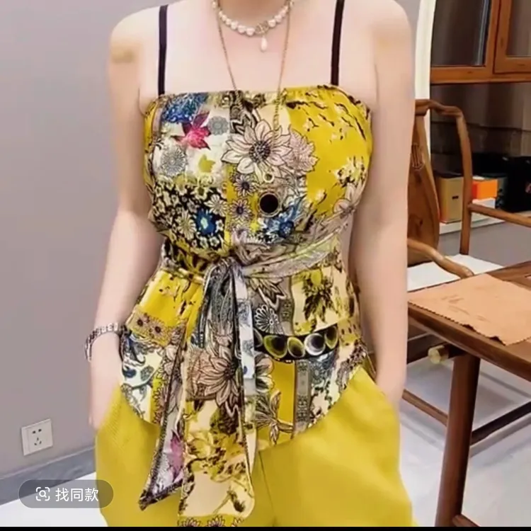 新款收腰内搭修身性感显瘦遮肉夏季洋气2025打底百搭无袖吊带背心