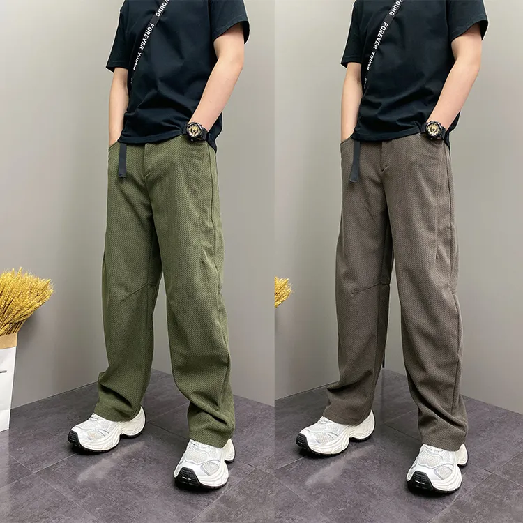 秋冬季裤子直筒卫裤休闲裤港风休闲阔腿百搭学生宽松拖地潮长裤子