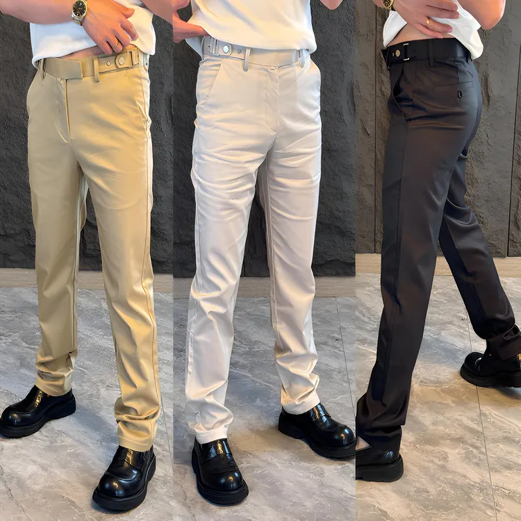 轻奢爆款欧货男士夏季新款潮流商务休闲西裤商务休闲裤男
