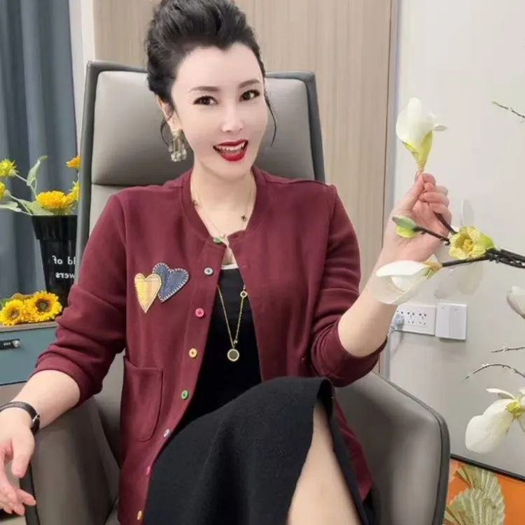 03短外套宽松型提花短外套秋季春秋女装通用气质显瘦休闲百搭