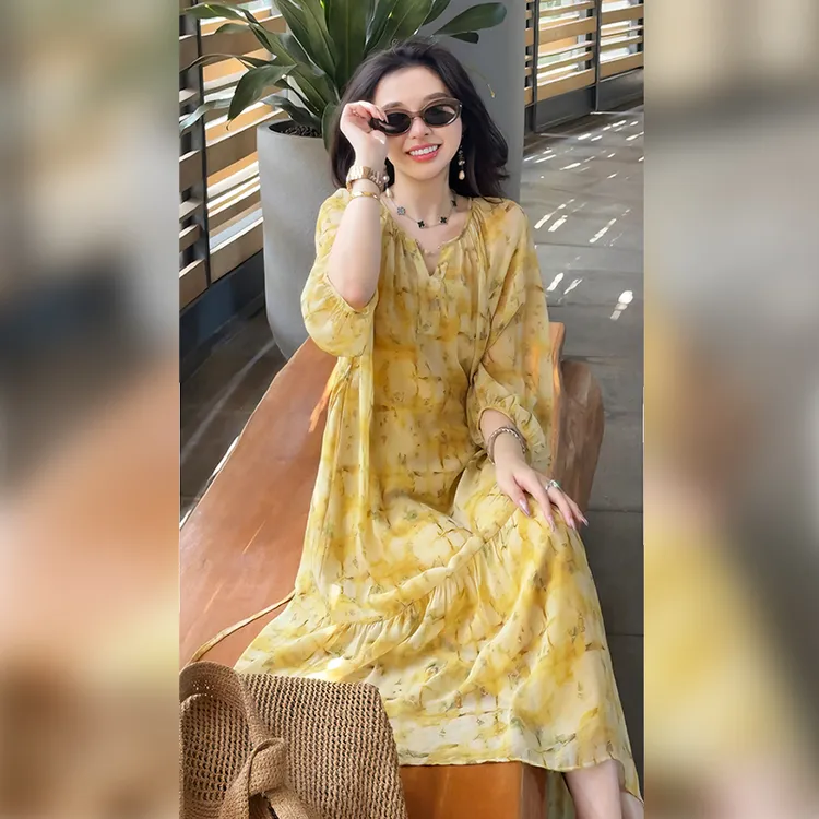 Linda姐高端线【欧若风】新款气质浪漫连衣裙女夏季AA5LYH2280