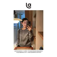 La La Begin"格林和乔治"手工绣线羊毛纽扣毛衣