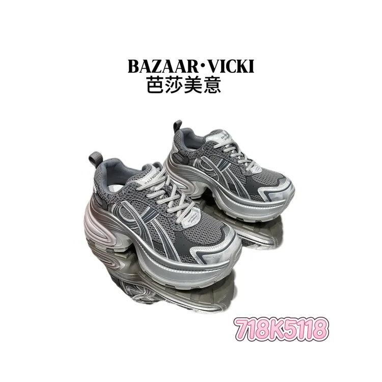 BAZAAR VICKI/芭莎美意718K5118休闲鞋ins潮流欧若精灵风机能潮鞋