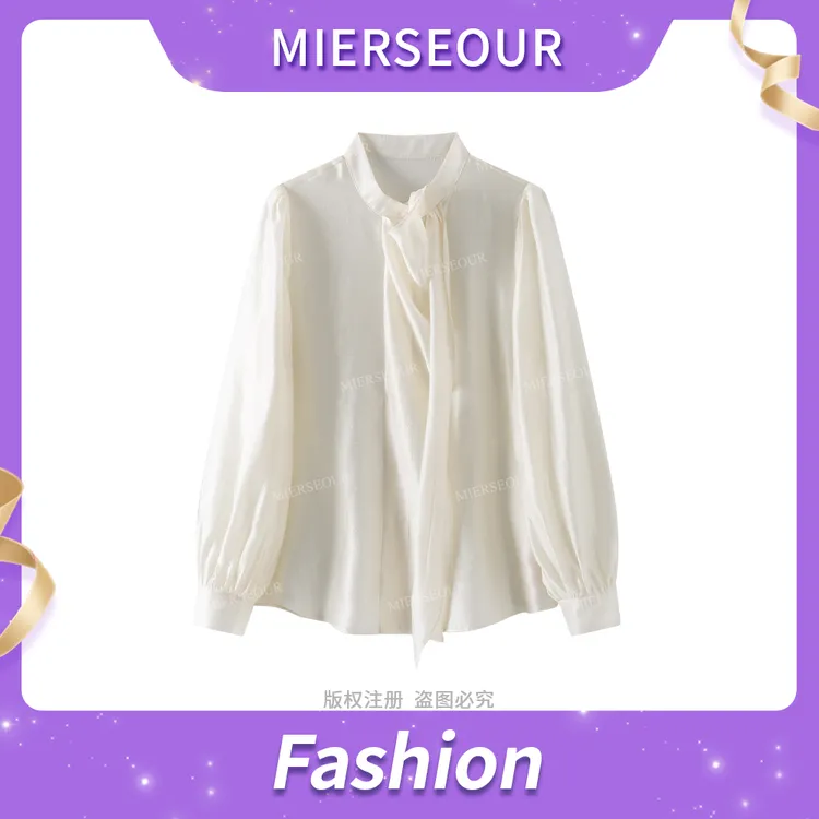 【星夜缪斯】飘逸感轻盈微光气质衬衫上衣3689百搭