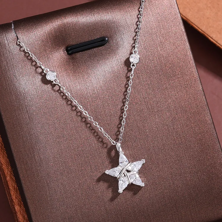 链子925银 【大牌源头底价】925银幸运星项链女款2025年新款爆款