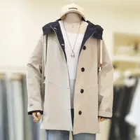 zaw大码加宽加大女装显瘦不臃肿风衣春秋休闲显瘦连帽外套/25071