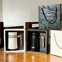 【小慧乱炸】Z&K优雅智能温显办公杯不锈钢茶隔手柄杯礼盒装