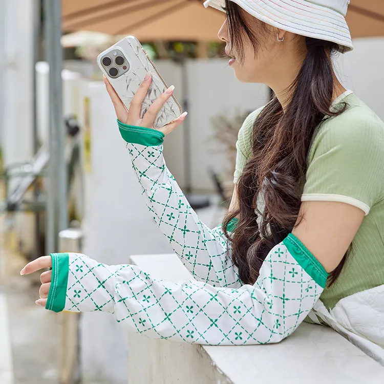 袖套夏季宽松防晒袖套户外开车骑行防晒手袖护臂时尚冰袖印花袖套