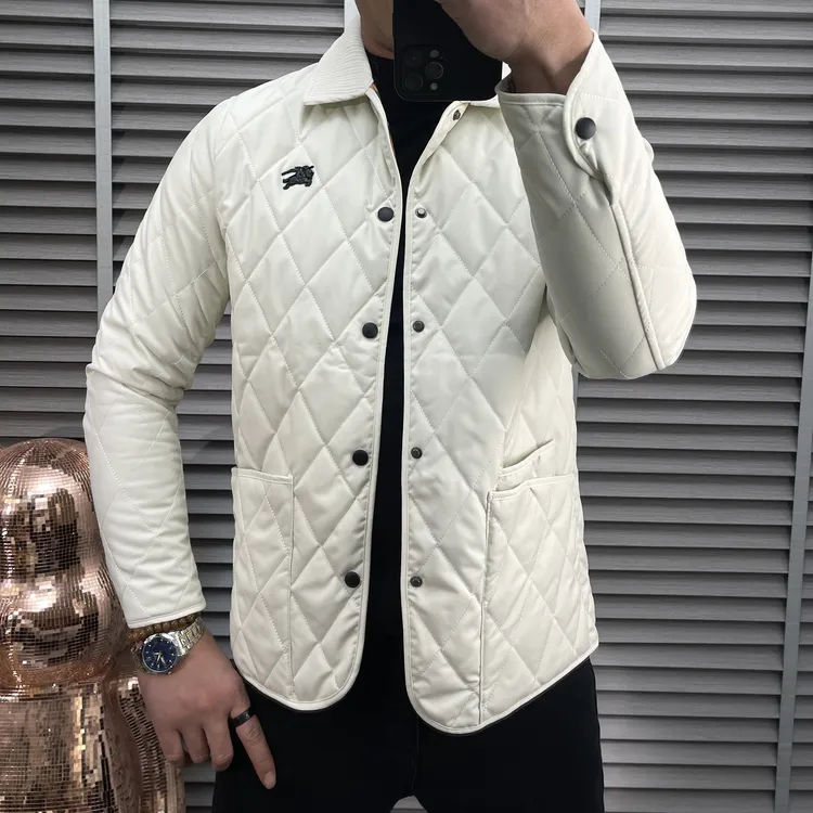 男士棉服8-19秋冬春季男士必备时尚潮流保暖百搭菱形格设计轻薄