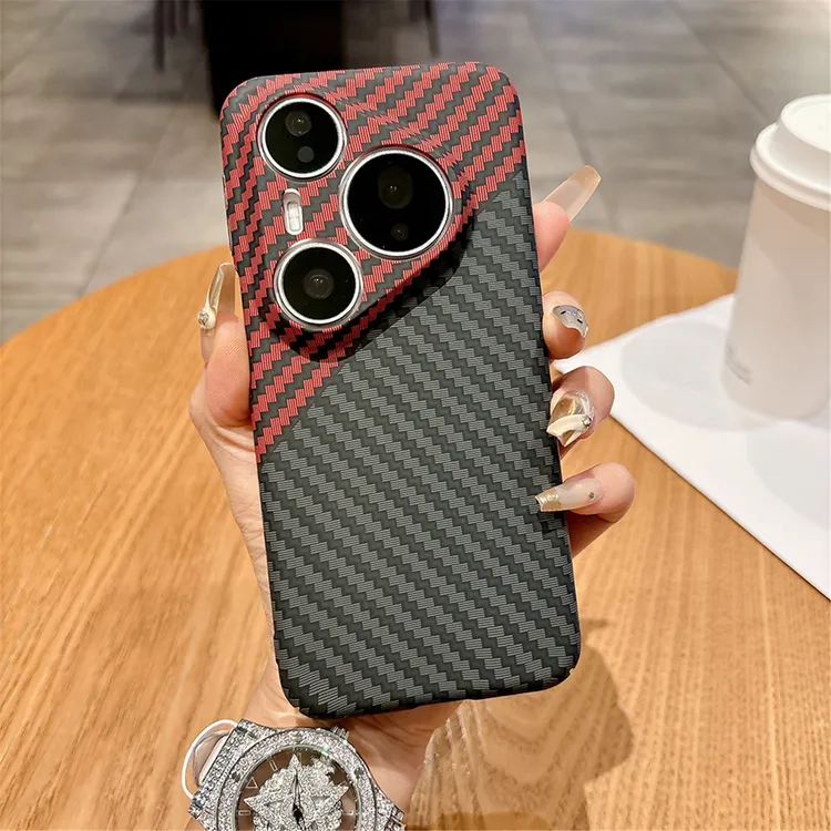 适用华为pura80pro手机壳新款碳纤维纹Pura80磨砂肤感保护套Ultra