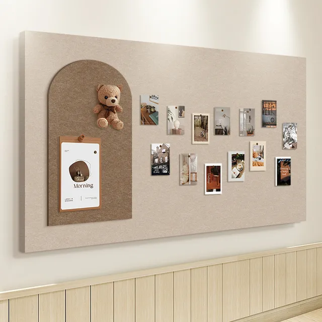 照片墙毛毡板diy装饰毛毡墙贴照片展示墙板入户门留言板免打孔背