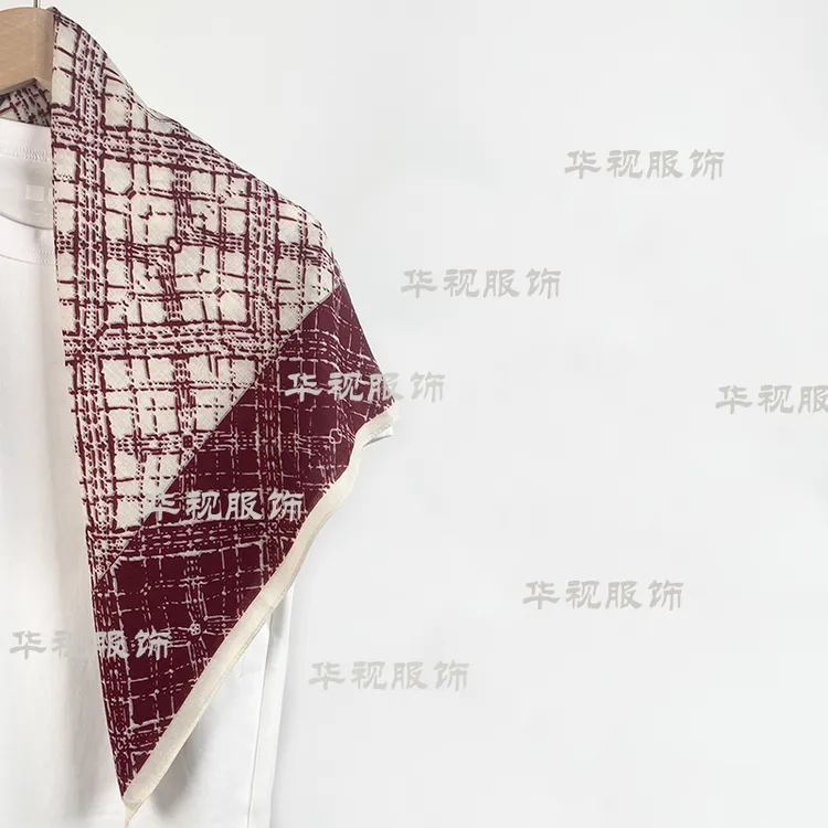 【红格子】2025秋冬新款磨毛柔软65方巾丝巾双面双色复古格子围巾
