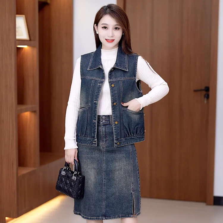 2025新款简约风透气时尚百搭加绒水洗复古马甲休闲气质柔软舒适