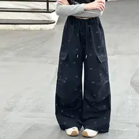 女童工装裤2025新款秋季儿童裤子女孩宽松阔腿裤中大童春秋装长裤