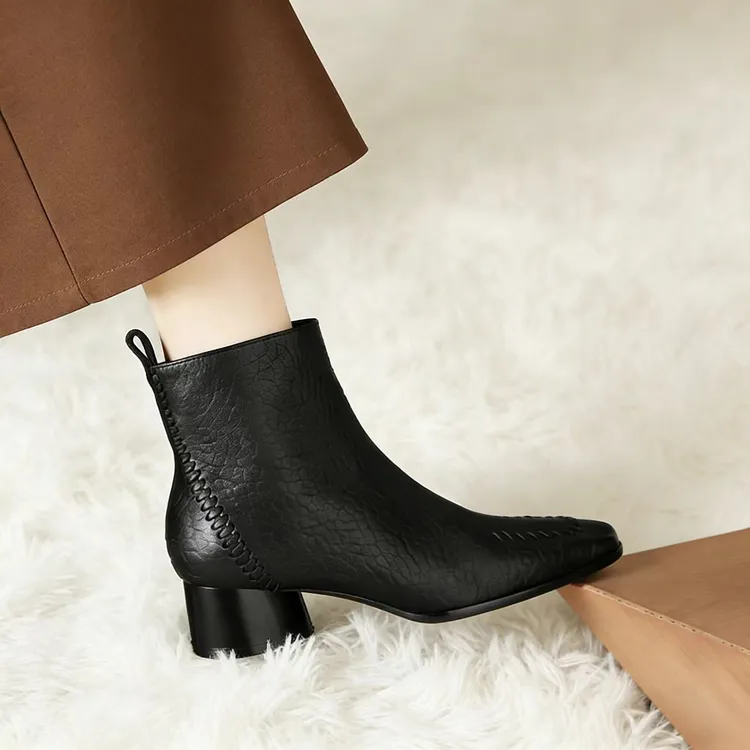 【品牌力荐】秋冬时尚舒适高端洋气女短靴4201T