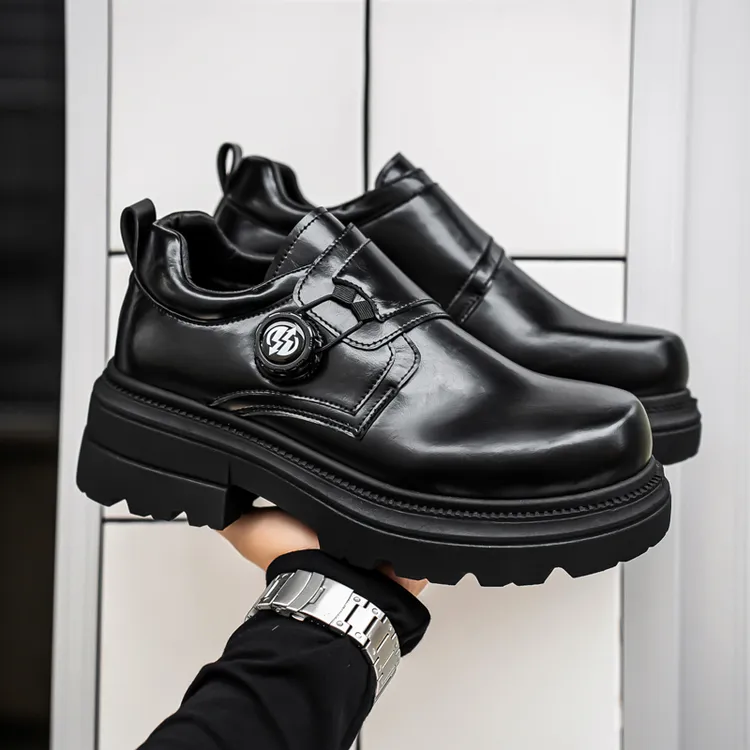 德比鞋厚底增高男鞋大头皮鞋英伦风百搭米奇鞋YG★X0763鞋子潮流