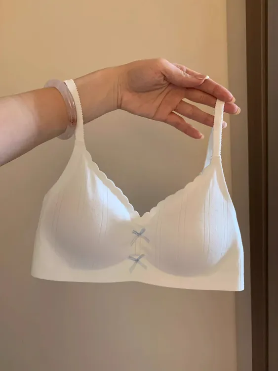 甜美无痕棉感内衣女小胸聚拢无钢圈纯欲收副乳少女舒适薄款文胸罩