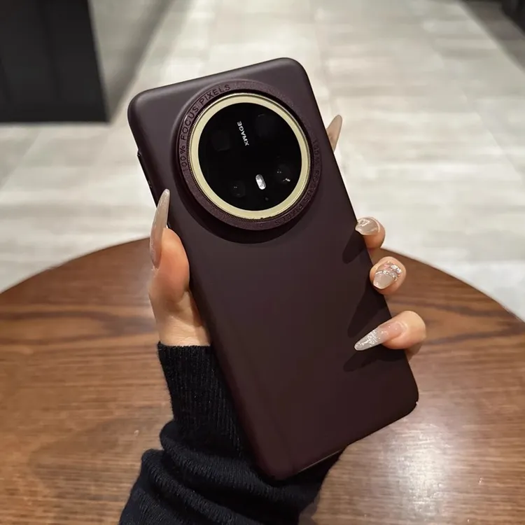 酒红色适用华为mate70pro+手机壳磨砂肤感简约大孔防摔男女款高档