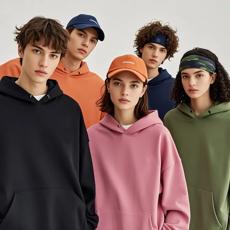 2025年秋冬薄款连帽卫衣纯色外套青少年学生帽衫宽松休闲潮牌连帽