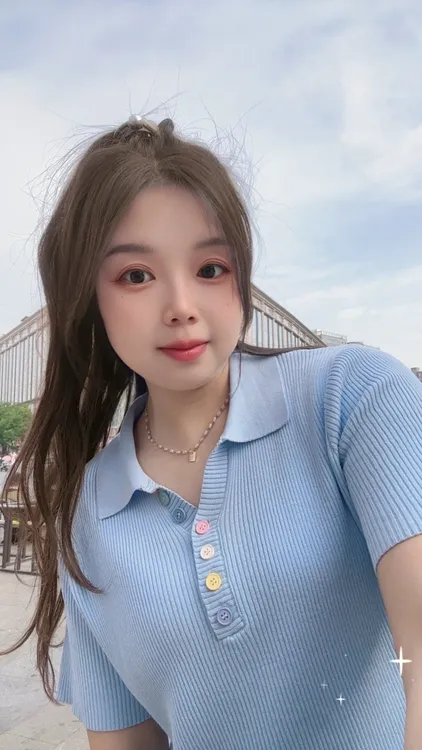 大码韩版洋气彩色纽扣翻领时尚mm百搭T恤宽松女短袖上衣针织衫