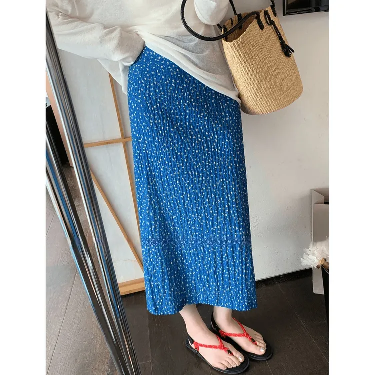 法式浪漫碎花半身裙春夏新款洋气百搭高腰显瘦宽松垂感休闲长裙