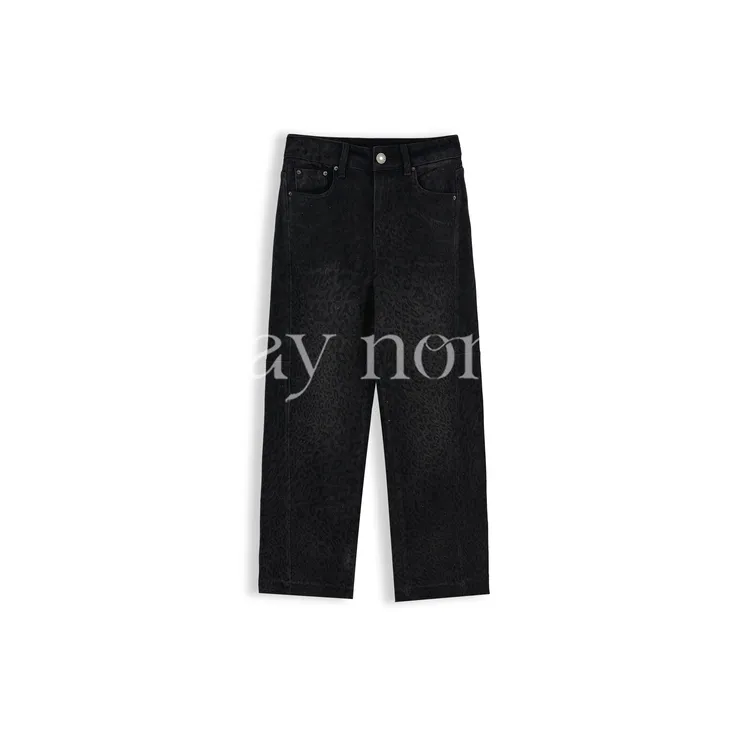 懒猫nono│Saynono 时尚复古休闲风百搭气质豹纹印花阔腿裤Z0820M