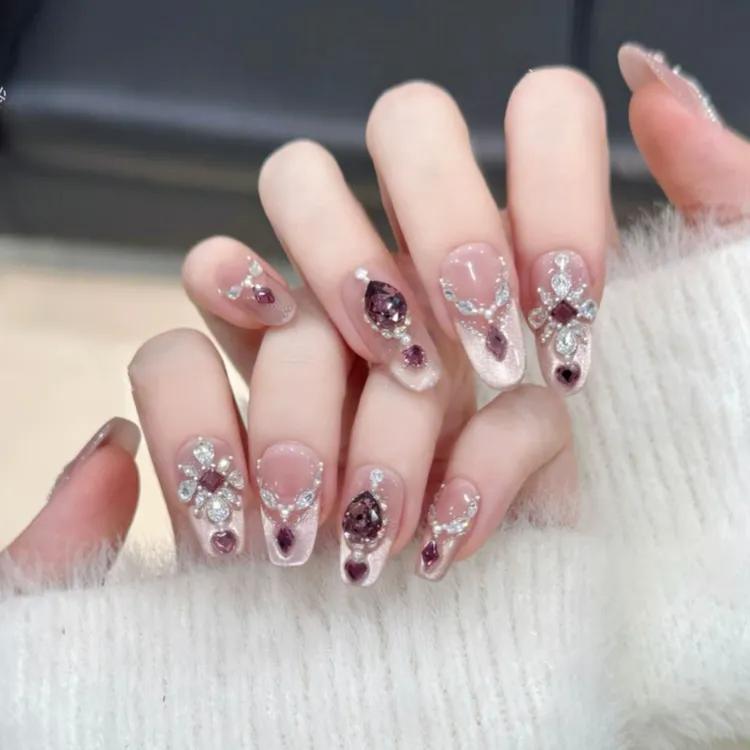 【古典玫瑰】纯手工定制美甲拆卸穿戴甲