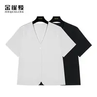 金雀绫【维多利亚】夏季时尚轻奢潮流纯色设计师款外套AT6194