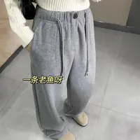 R 秋款编织绳气质休闲裤女1503
