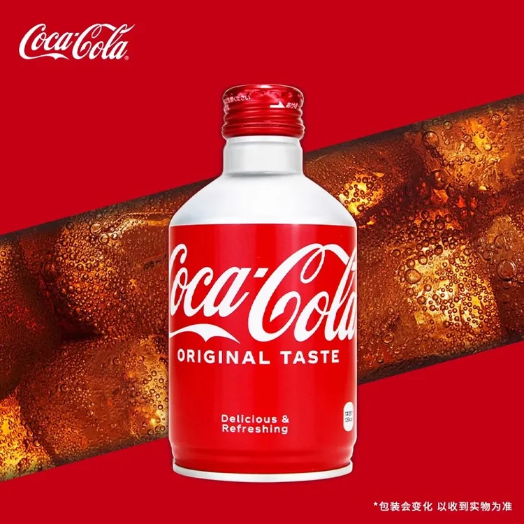 日本进口可口可乐Coca-Cola网红子弹头铝罐碳酸饮料气泡十足300ml