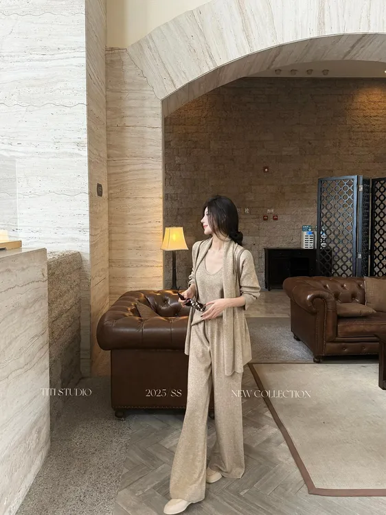 TITI - STUDIO“质感日常”秋冬慵懒调性老钱风针织三件套