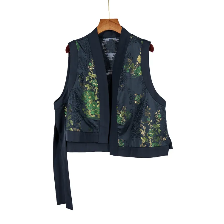 寻知·朱总原创设计XZM125Y玄光绣漪中式马夹